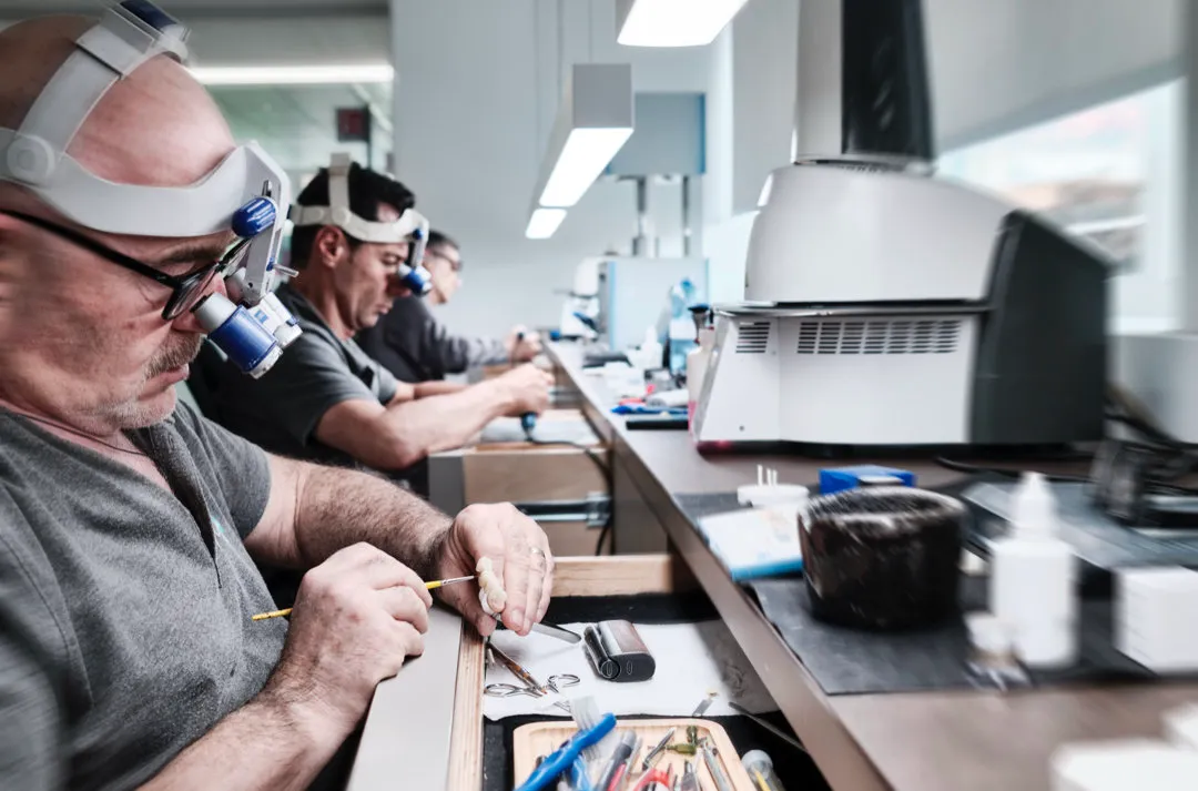 Technicians during the operative phases at the Rota laboratory